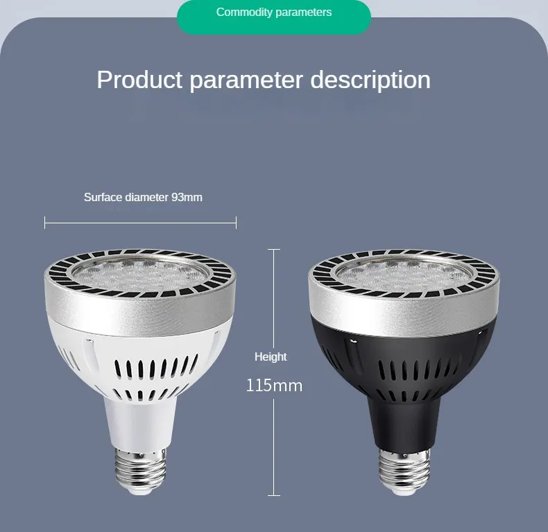 Aluminum COB LED Track Spotlight 25-45W