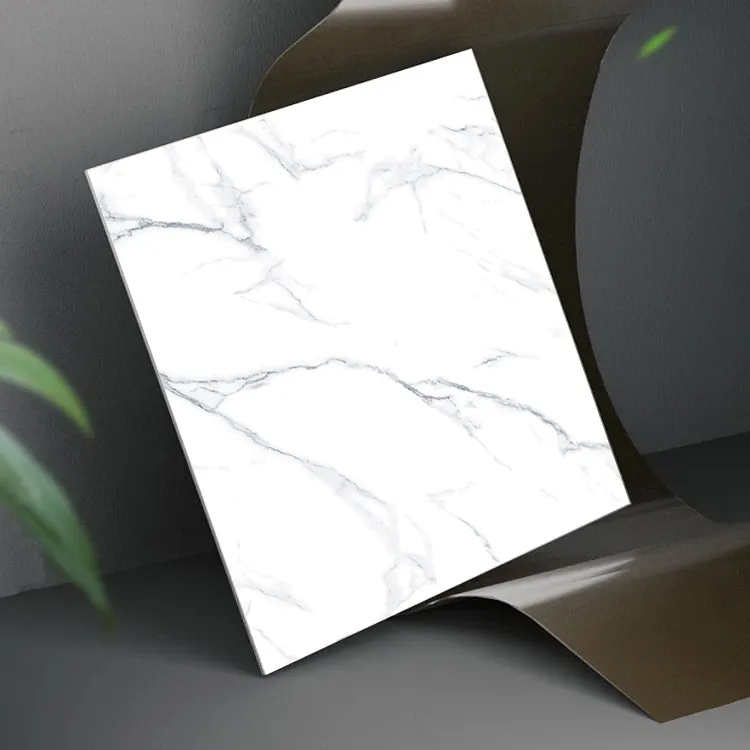 Stone-Look White Matte Porcelain Floor Tile 600x600mm