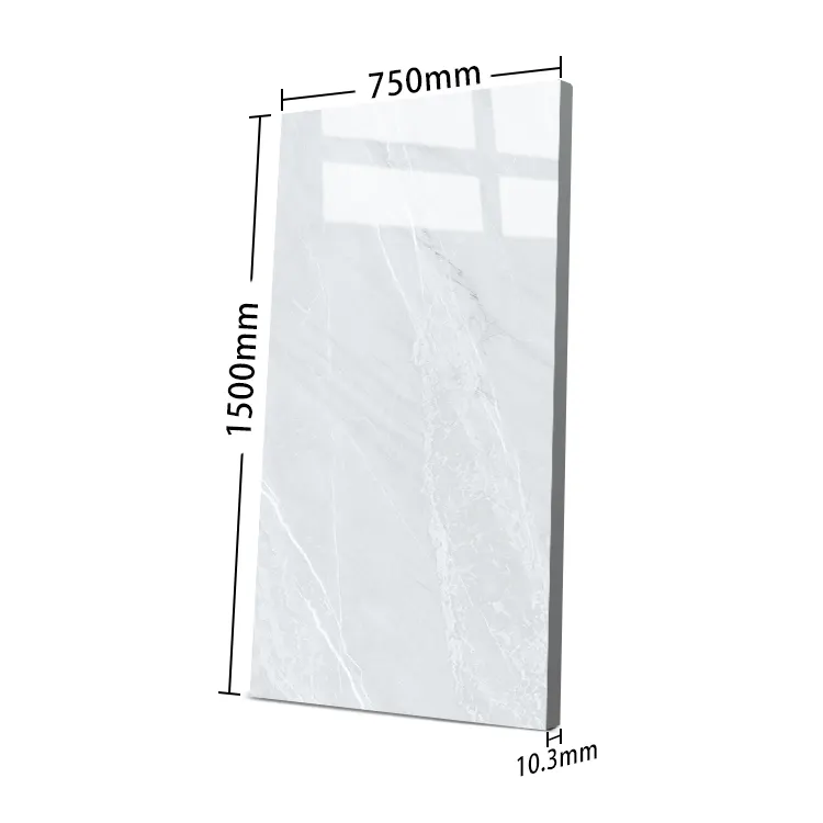 Non-Slip Marble-Look Glazed Porcelain Wall And Floor Tile 750x1500mm