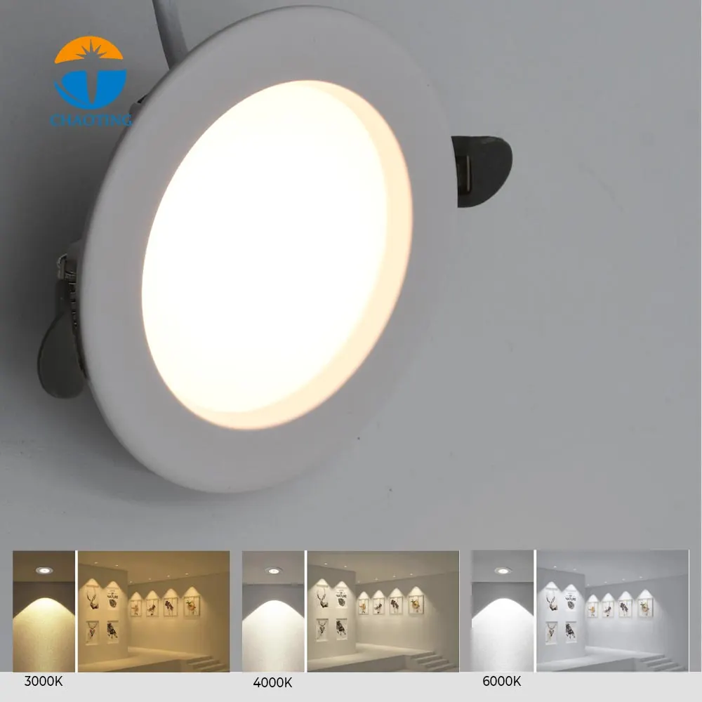 Anti-Glare Recessed Aluminum LED Downlight 5-18W IP44
