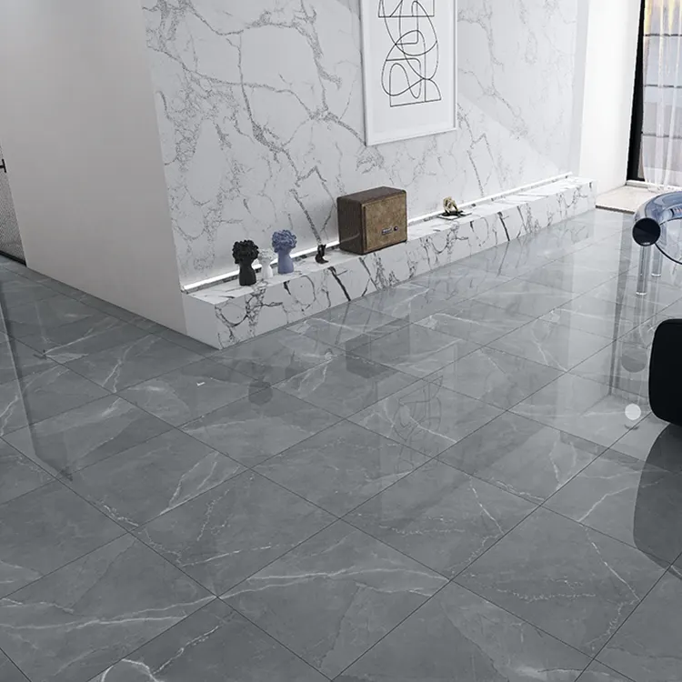 Stone-Look Glazed Porcelain Floor Tile 60x60cm
