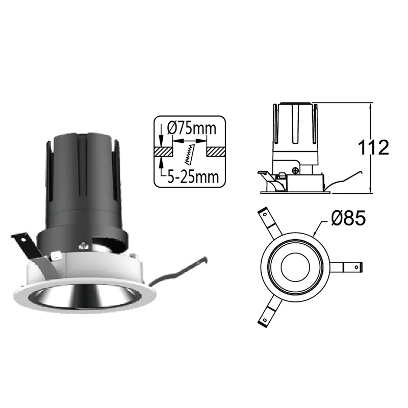 Modern Rotatable Recessed LED Downlight