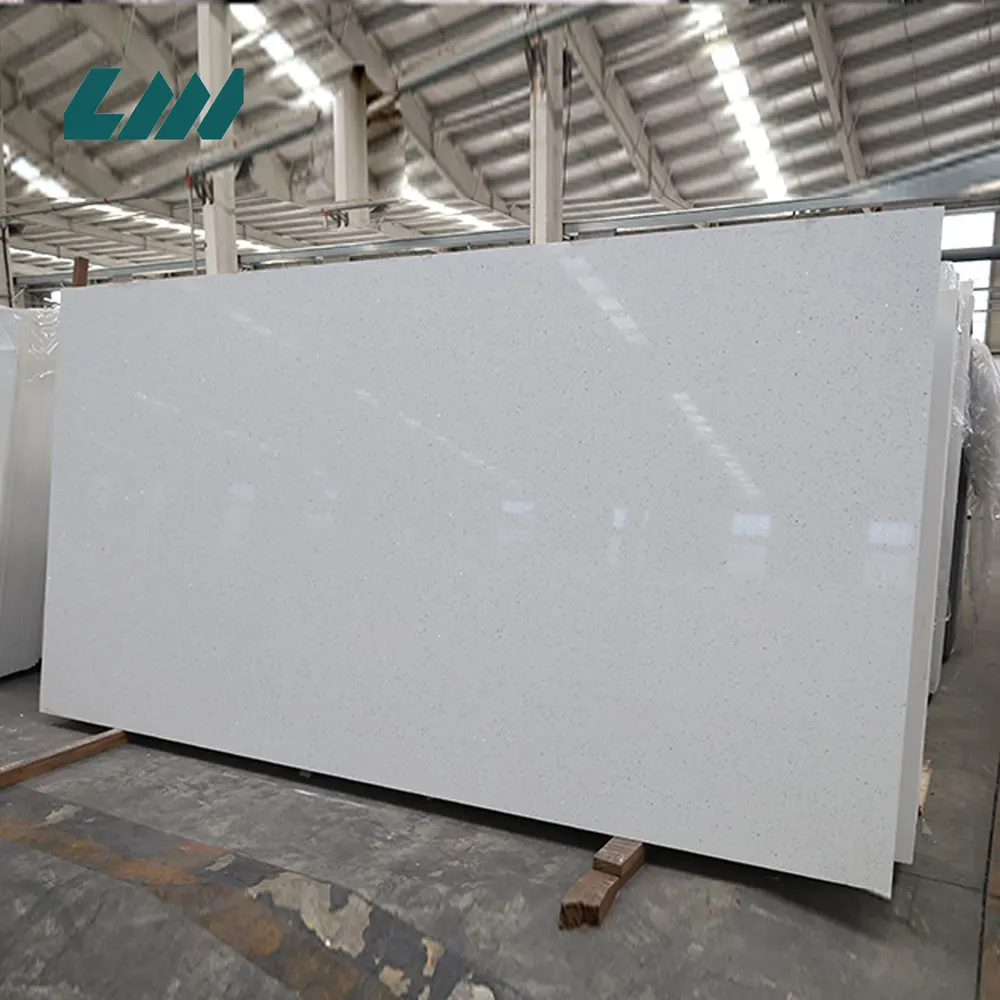 Carrara White Engineered Quartz Slab 3200x1600mm