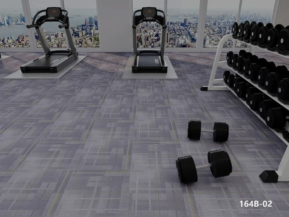 Polypropylene/Nylon Carpet Tile 50x50cm with Rubber Backing