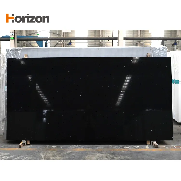 Black Engineered Quartz Slab 3200x1600mm