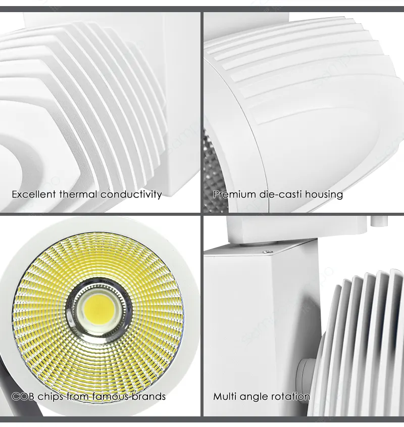 Aluminum LED Track Spotlight 10-40W