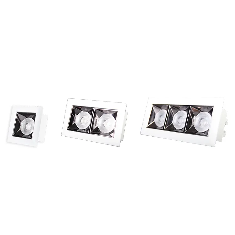 Recessed/Surface-Mounted Aluminum COB LED Grille Spotlight 6-36W