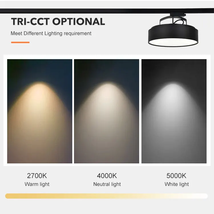 Aluminum LED Track Spotlight Black/White 24/36W IP20