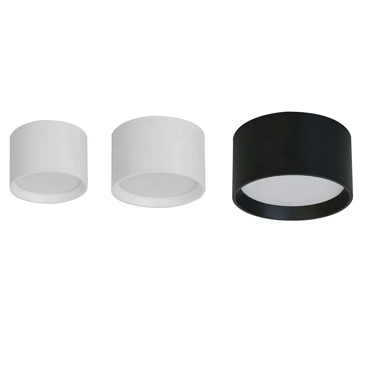 Surface-Mounted Round Aluminum LED Downlight Black/White 9-18W 3000K