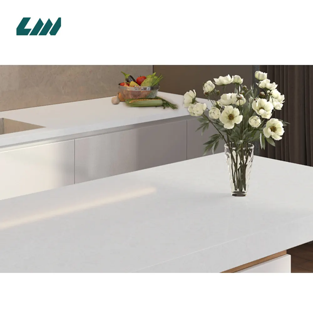 White Engineered Quartz Slab 3200x1600mm