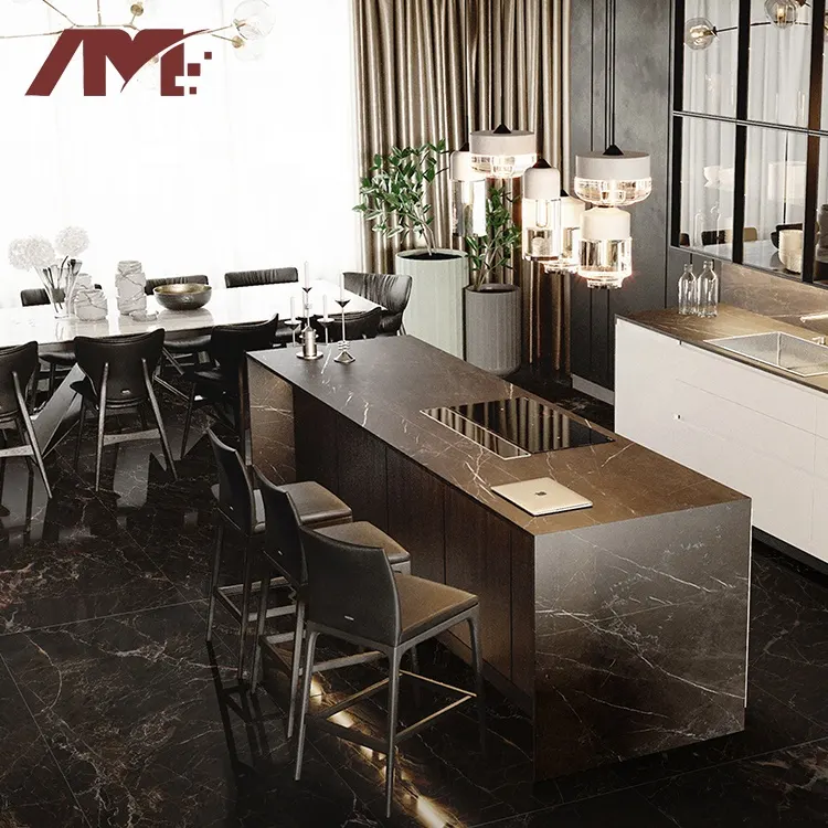 Marble-Look Black Polished Porcelain Floor Tile 800x1400mm