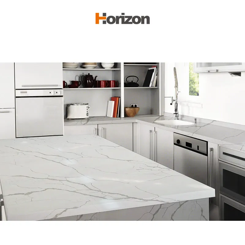 Calacatta White Engineered Quartz Slab 3200x1600mm