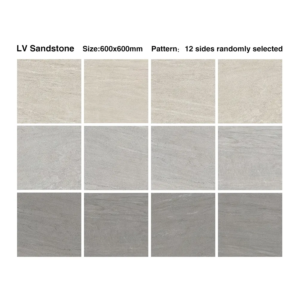 Non-Slip Stone-Look Porcelain Outdoor Tile 600x600x20mm product sample