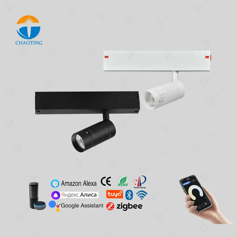 Recessed Aluminum Magnetic LED Track Spotlight 7-27W 220V