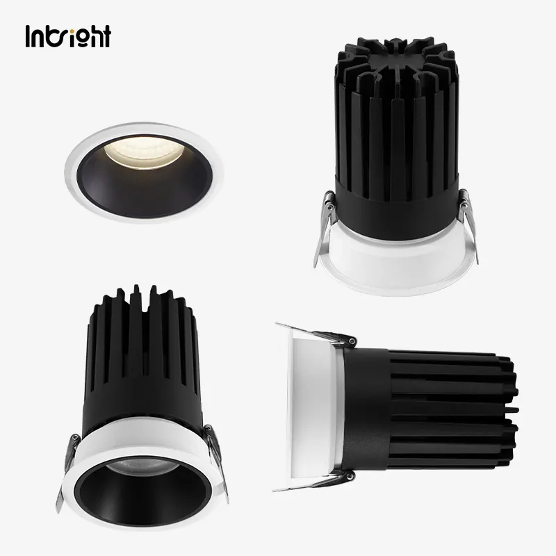 Anti-Glare Dimmable Recessed LED Downlight White/Black 8-25W IP65