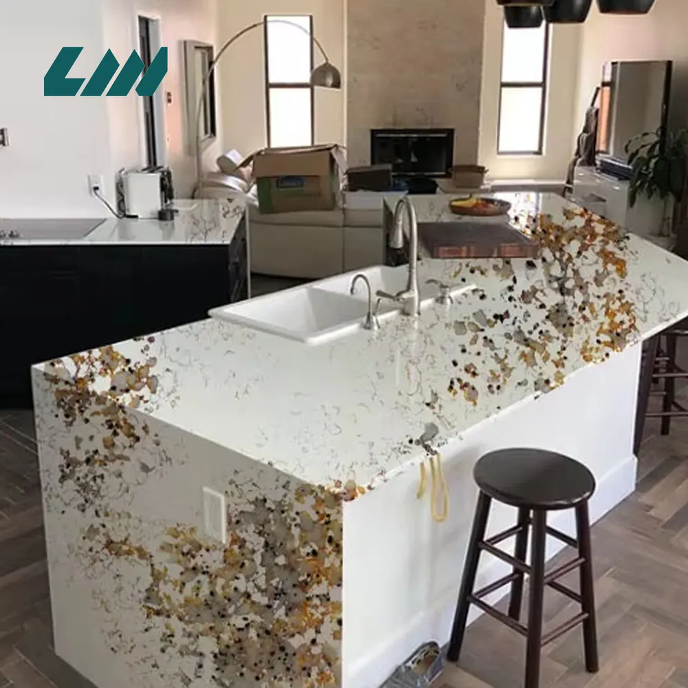 Jade-Look Polished Engineered Quartz Slab 3200x1600mm