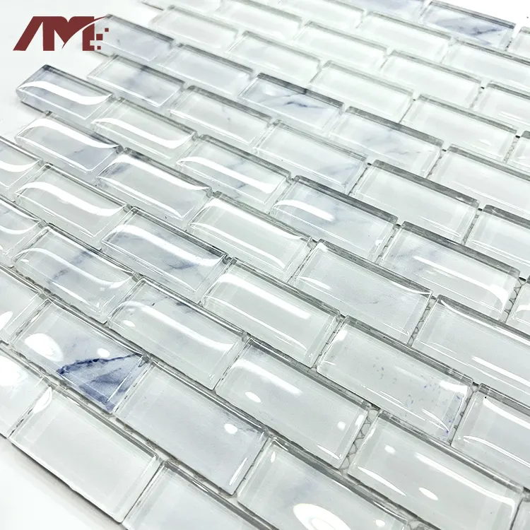 White Glass Mosaic Tile 320x297mm