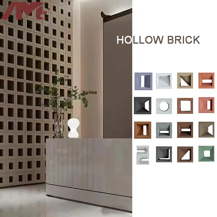 Clay Hollow Wall Brick 195x195x100mm For Wall Construction