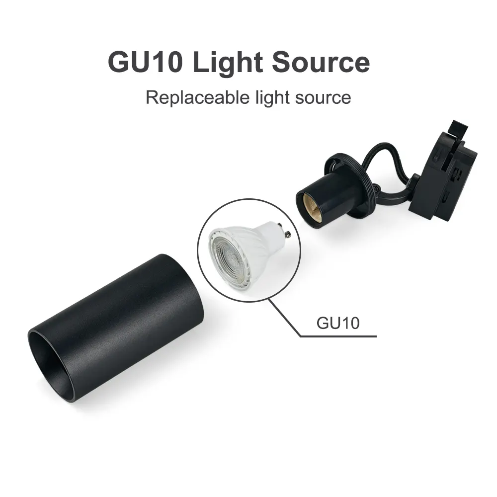 Surface-Mounted Aluminum Track Spotlight Housing GU10