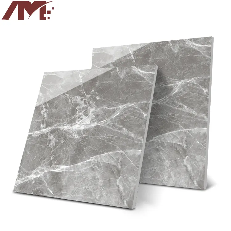 Stone-Look Glossy Porcelain Floor Tile 600x600mm