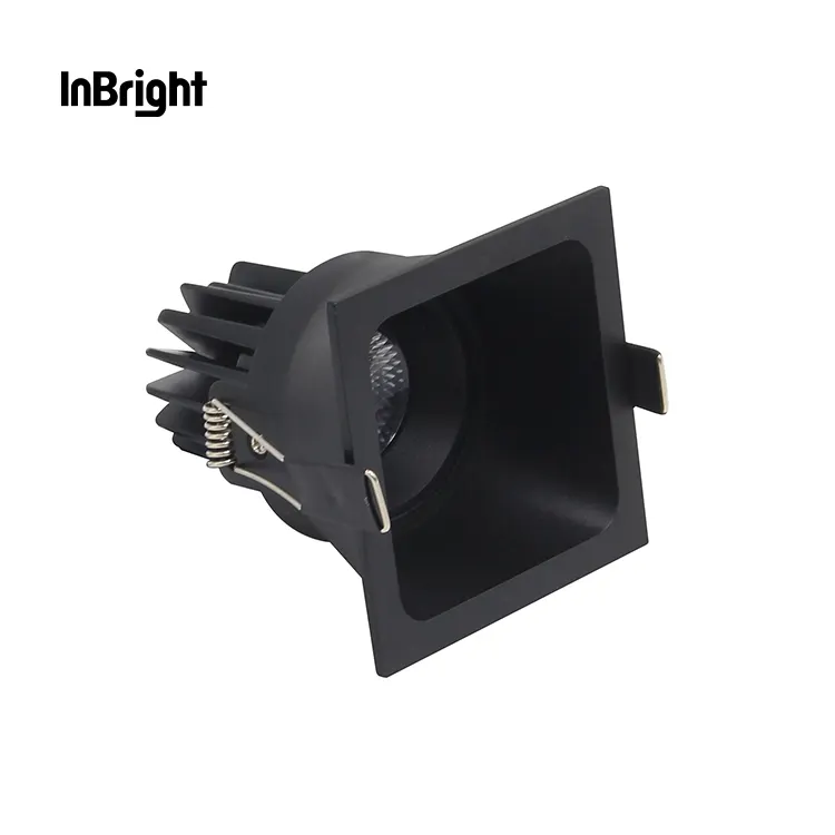 Adjustable Square Aluminum LED Downlight Black 8/15W IP65