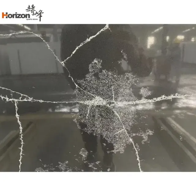 Carrara Black Engineered Quartz Slab 3200x1600mm