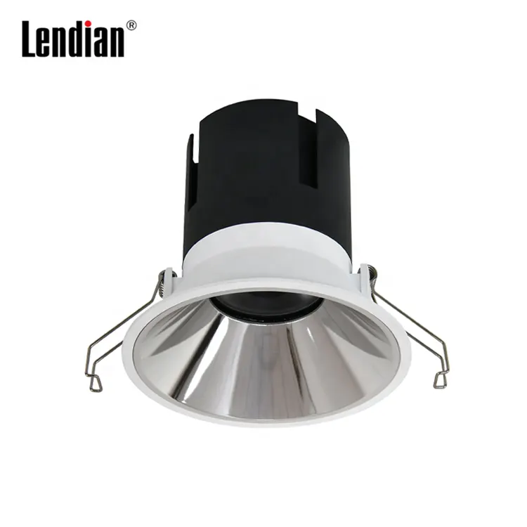 Trimless Recessed Aluminum COB LED Downlight Gray/White 9-40W IP20/IP44