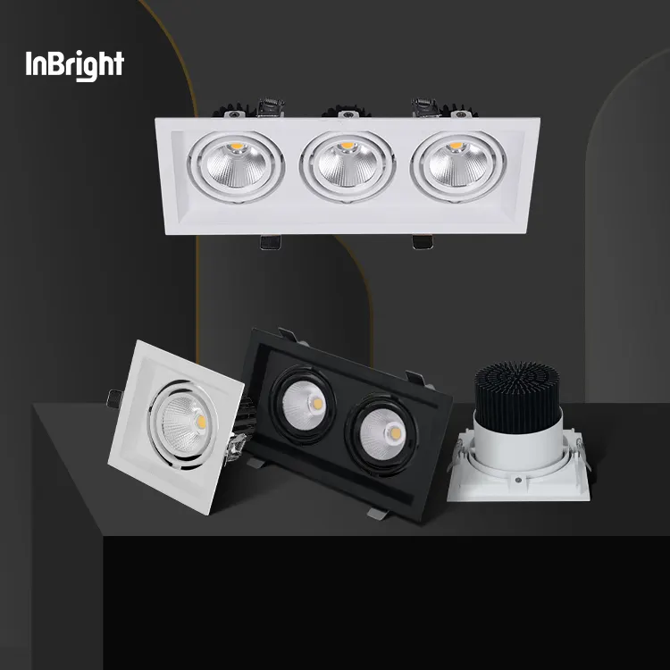 Adjustable Dimmable Recessed LED Grille Spotlight 7-30W product sample