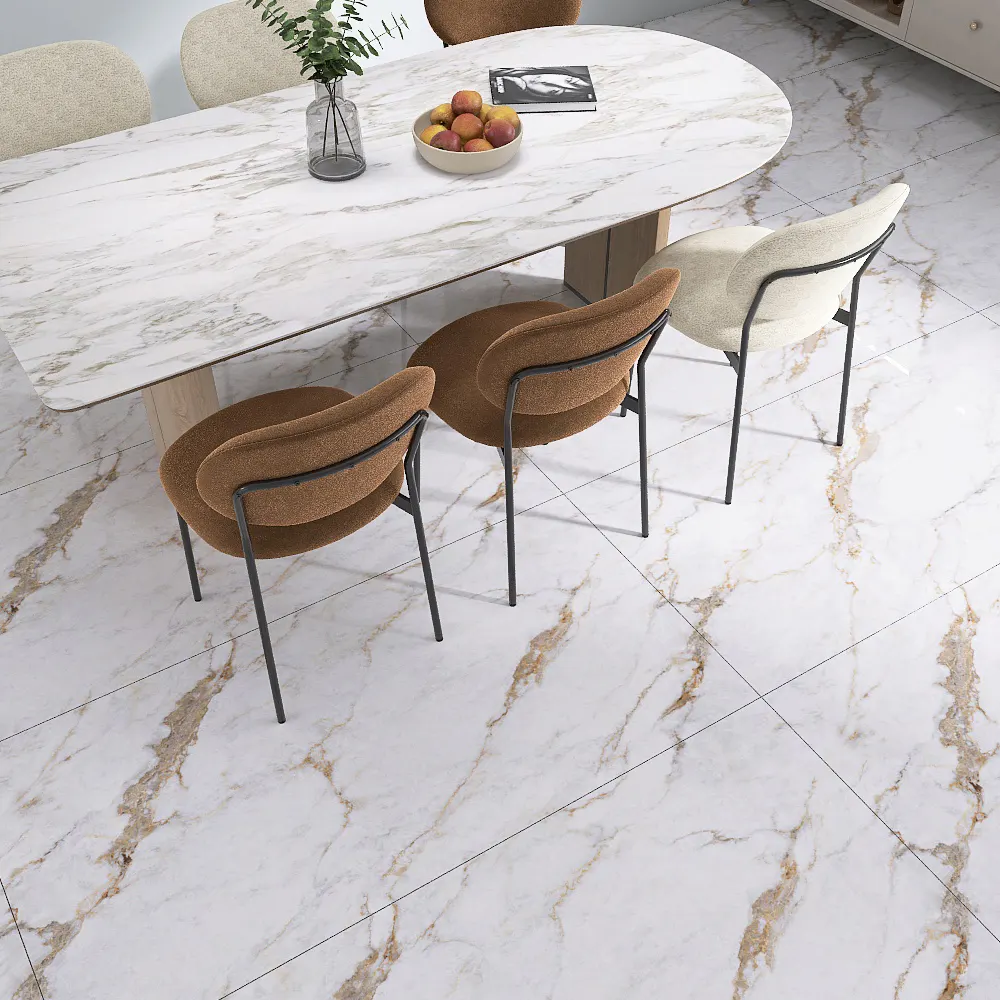 Stone-Look Polished Porcelain Floor Tile 750x1500mm