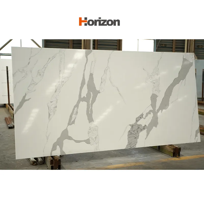 White Engineered Quartz Slab 3200x1600mm product sample