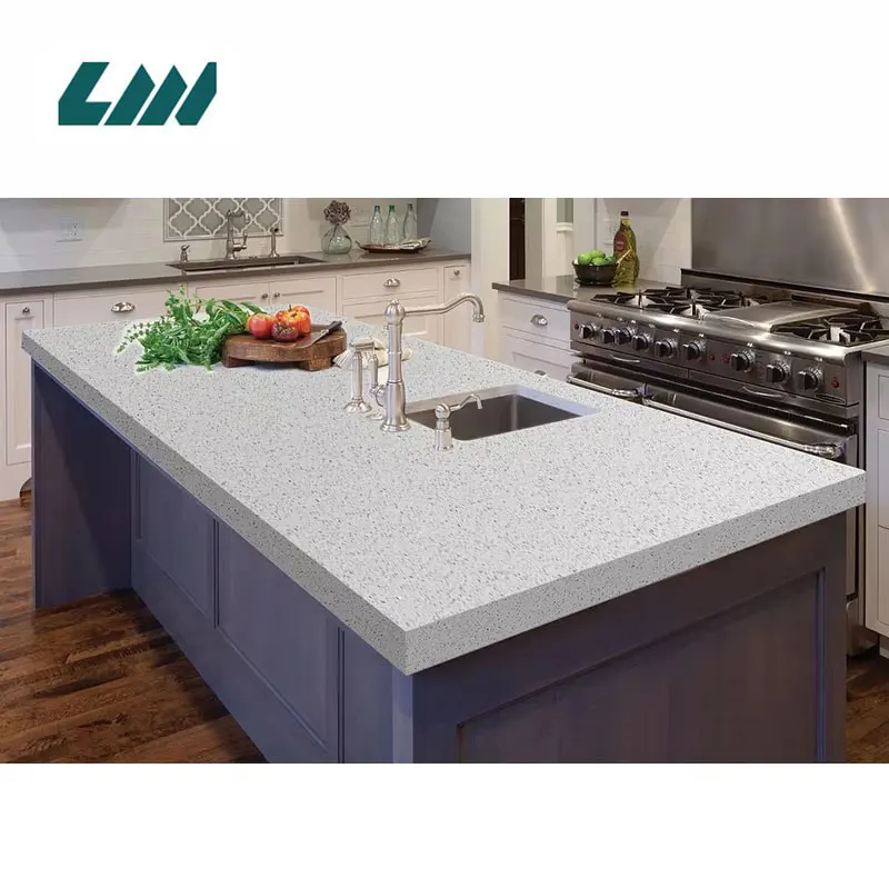 Calacatta White Polished Engineered Quartz Slab 3200x1600mm