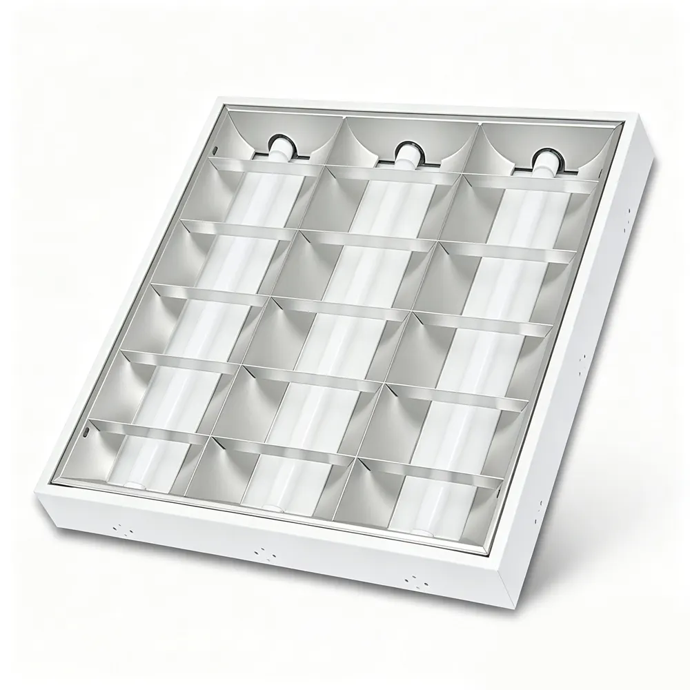 Recessed/Surface-Mounted Steel LED Grille Troffer Light