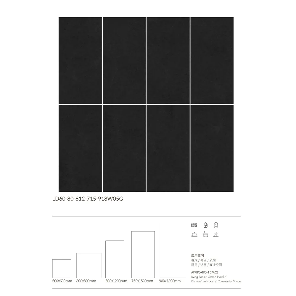 Non-Slip Stone-Look Porcelain Exterior Wall Tile 600x600/600x1200/750x1500mm