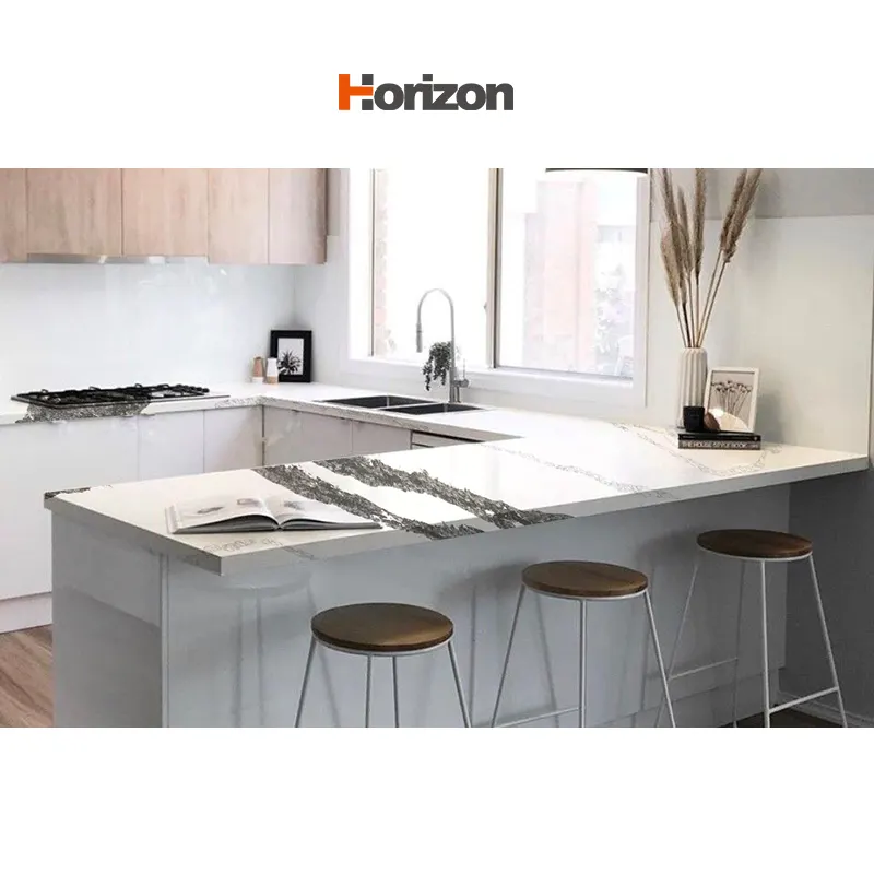 White Matte Engineered Quartz Slab 3200x1600mm