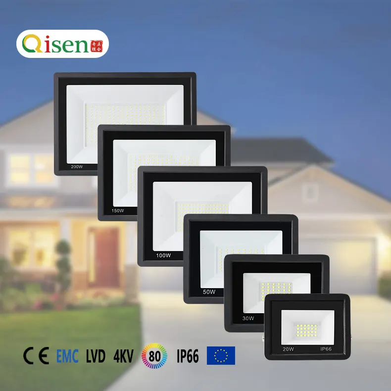 Aluminum LED Floodlight Black 10-600W 100-265V IP65 6500K product sample
