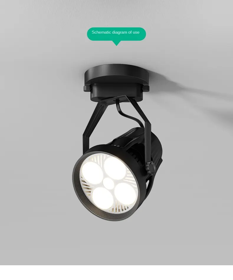 Aluminum LED Track Spotlight 25-45W product sample