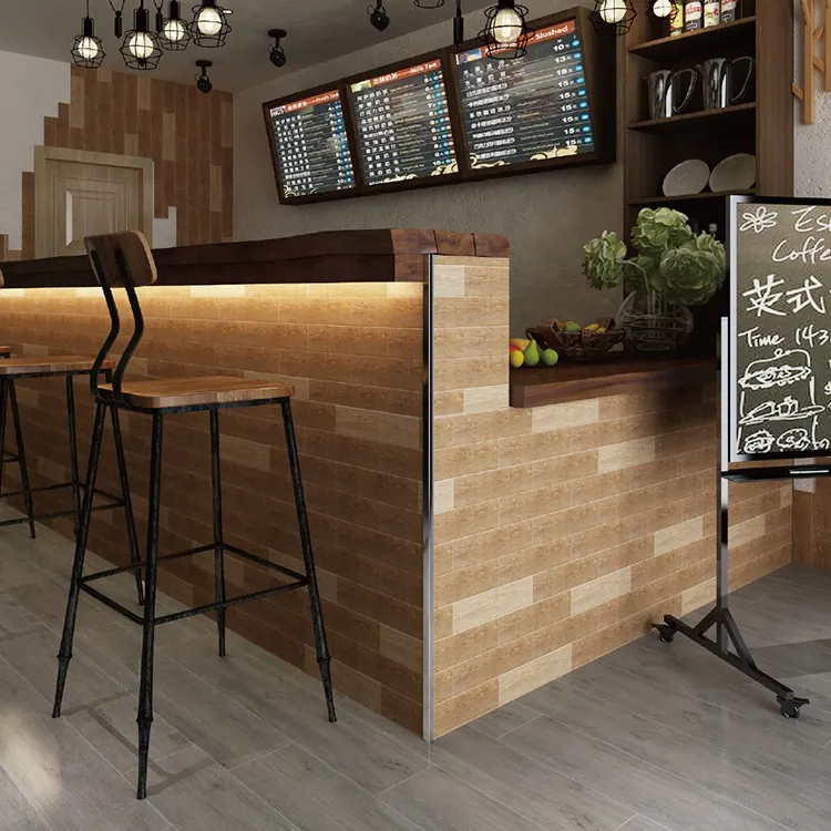 Wood-Look Polished Porcelain Floor Tile 200x1000mm