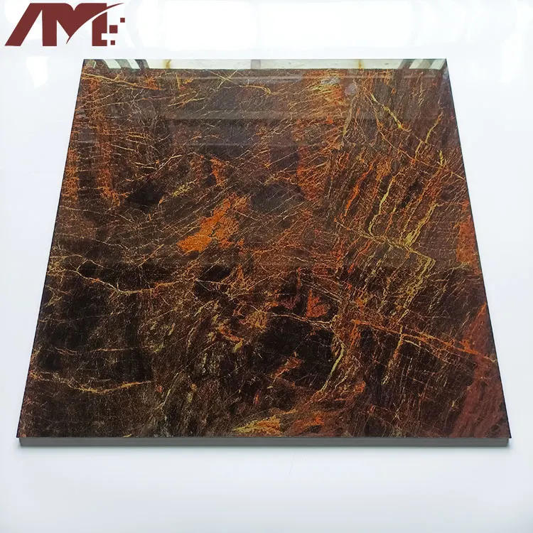Marble-Look Polished Porcelain Floor Tile 600x600mm