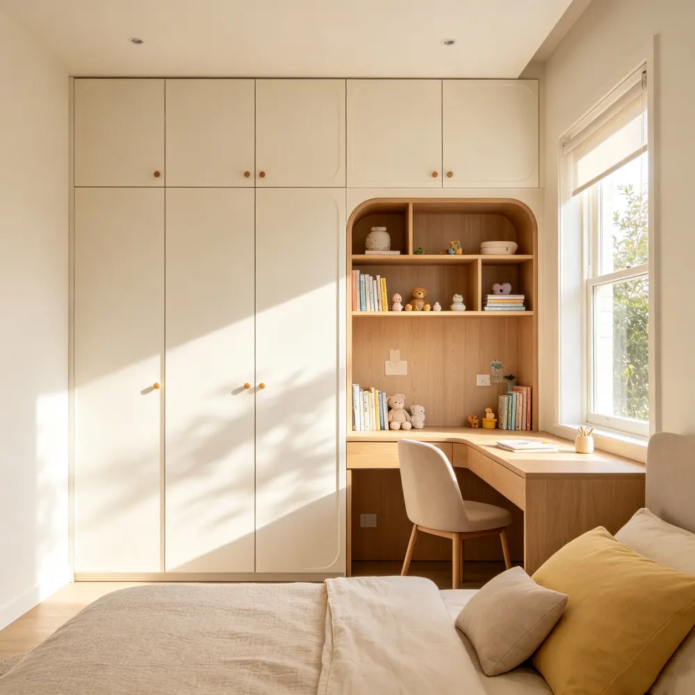 Modern Melamine Bedroom Wardrobe For Clothing Storage