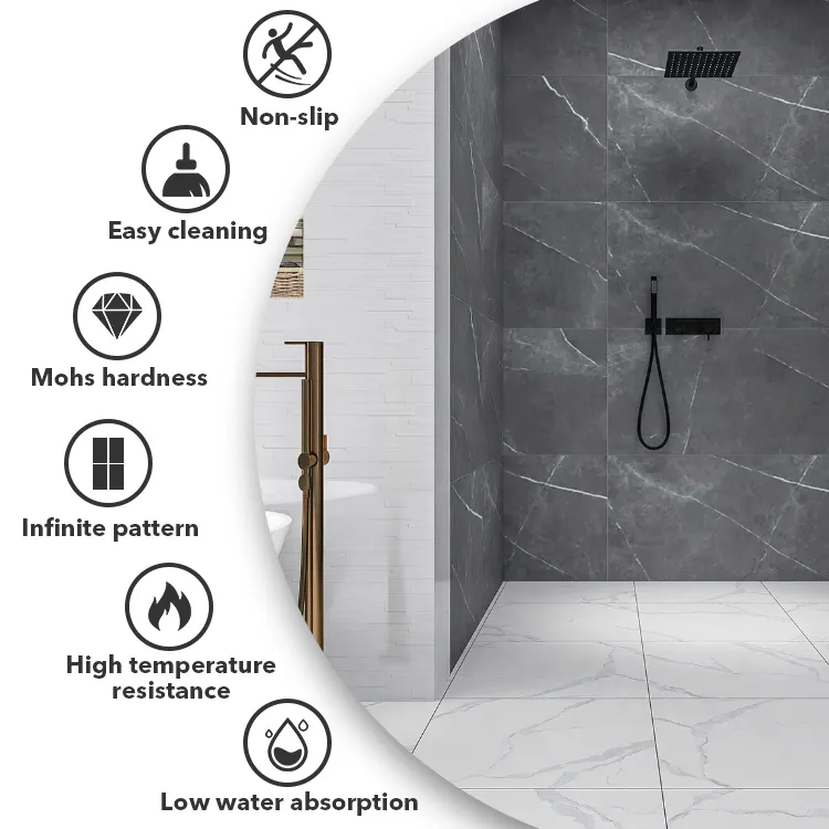 Stone-Look Porcelain Floor Tile 60x120cm