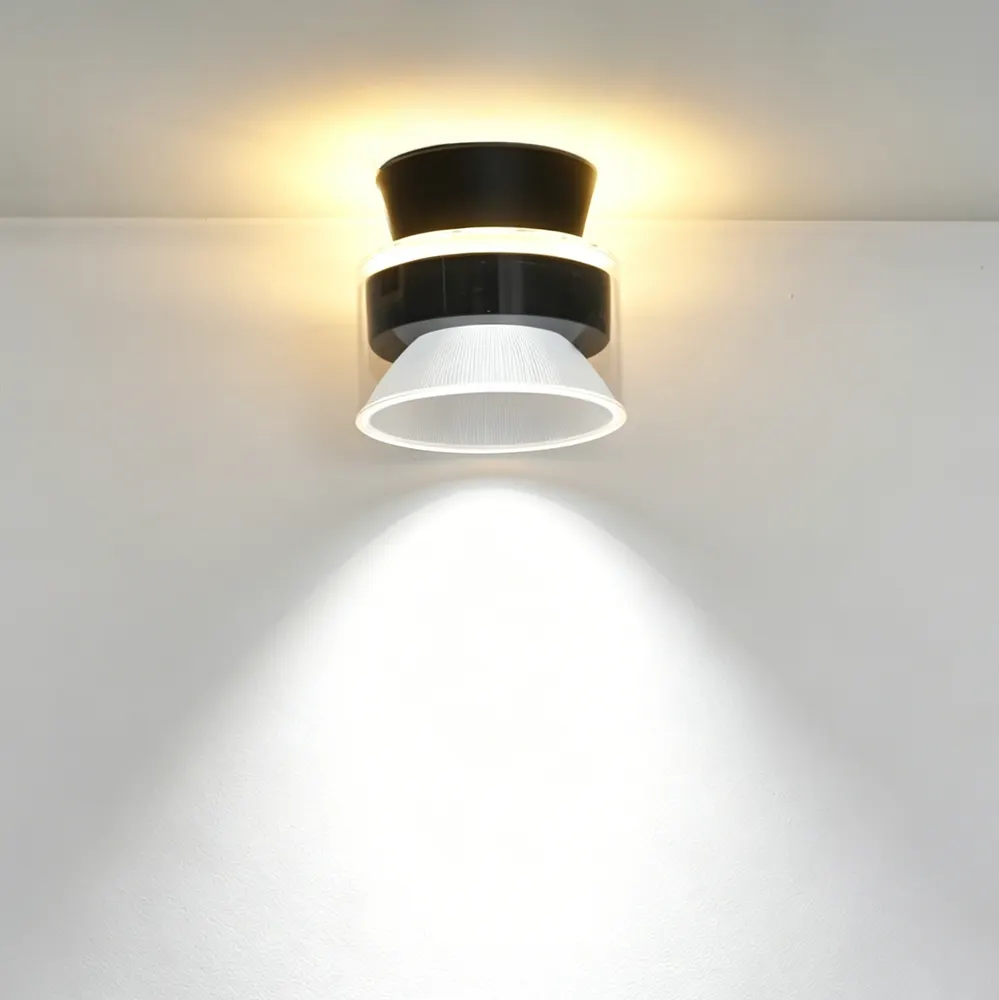 Surface-Mounted PC LED Downlight Black/White 9-25W