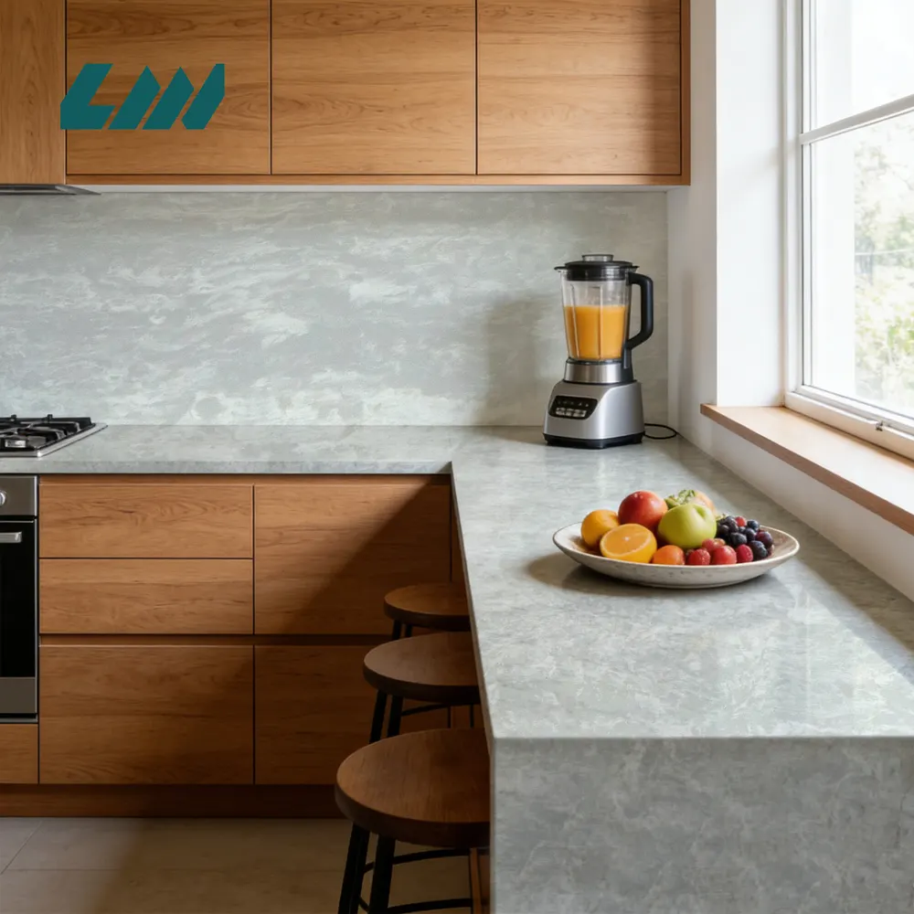 Jade-Look Engineered Quartz Slab 3200x1600mm