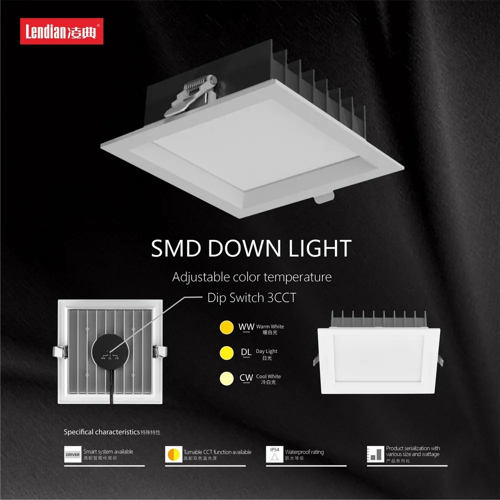 Zigbee Recessed Square LED Panel Light 9-45W 3000-6000K