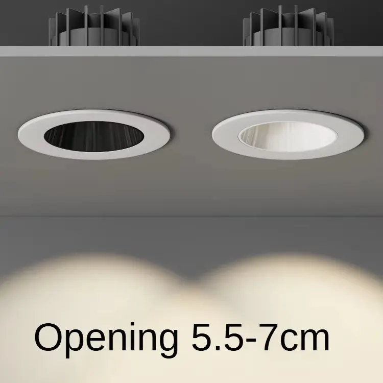Anti-Glare Recessed Aluminum LED Downlight 5/7W 55mm