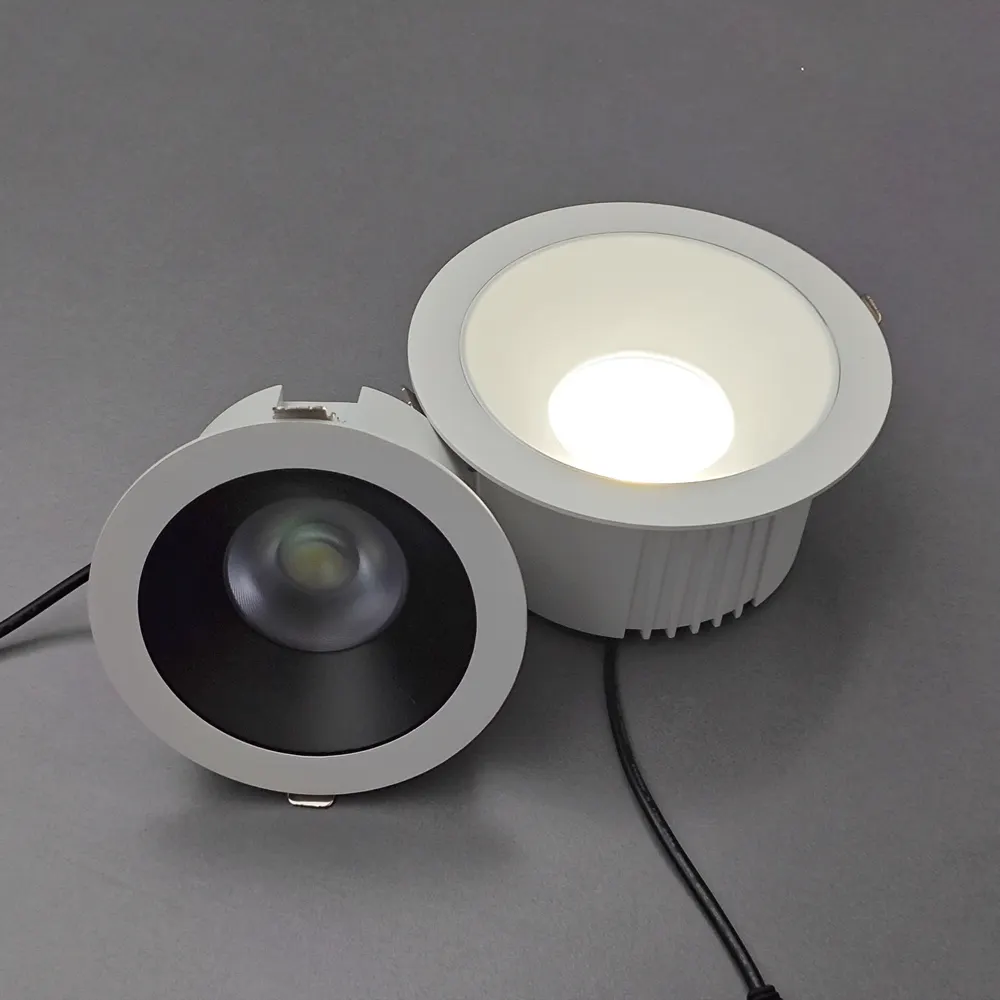 Anti-Glare Dimmable Recessed COB LED Downlight 12-40W