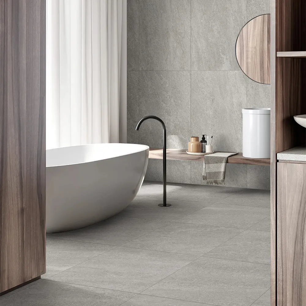Non-Slip Stone-Look Matte Ceramic Floor Tile 600x600mm/60x60cm