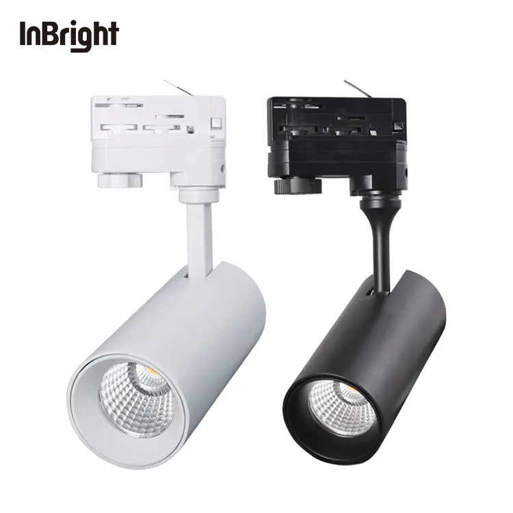 Adjustable Dimmable Aluminum COB LED Track Grille Spotlight 12-36W