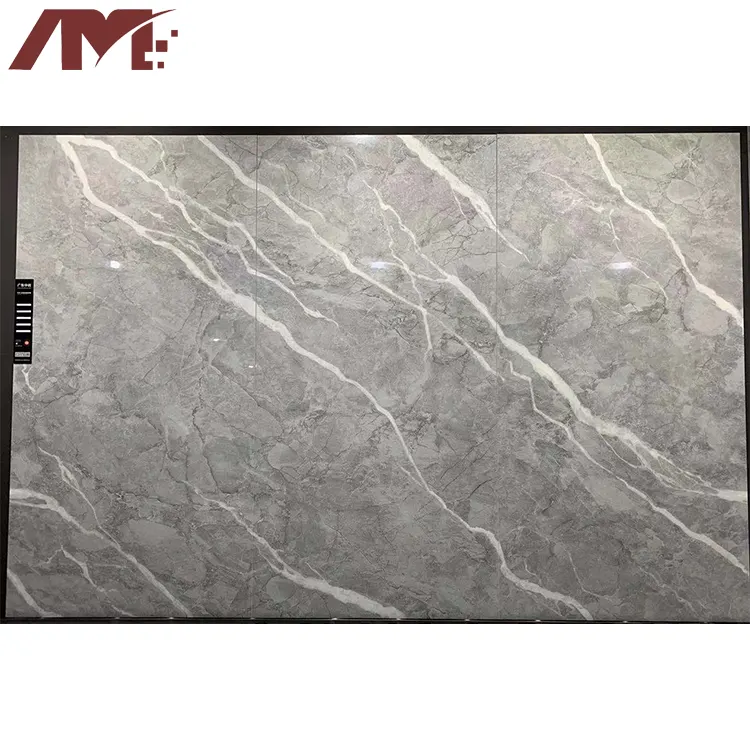 Marble-Look Polished Sintered Stone Slab 1200x2700x5.8mm product sample