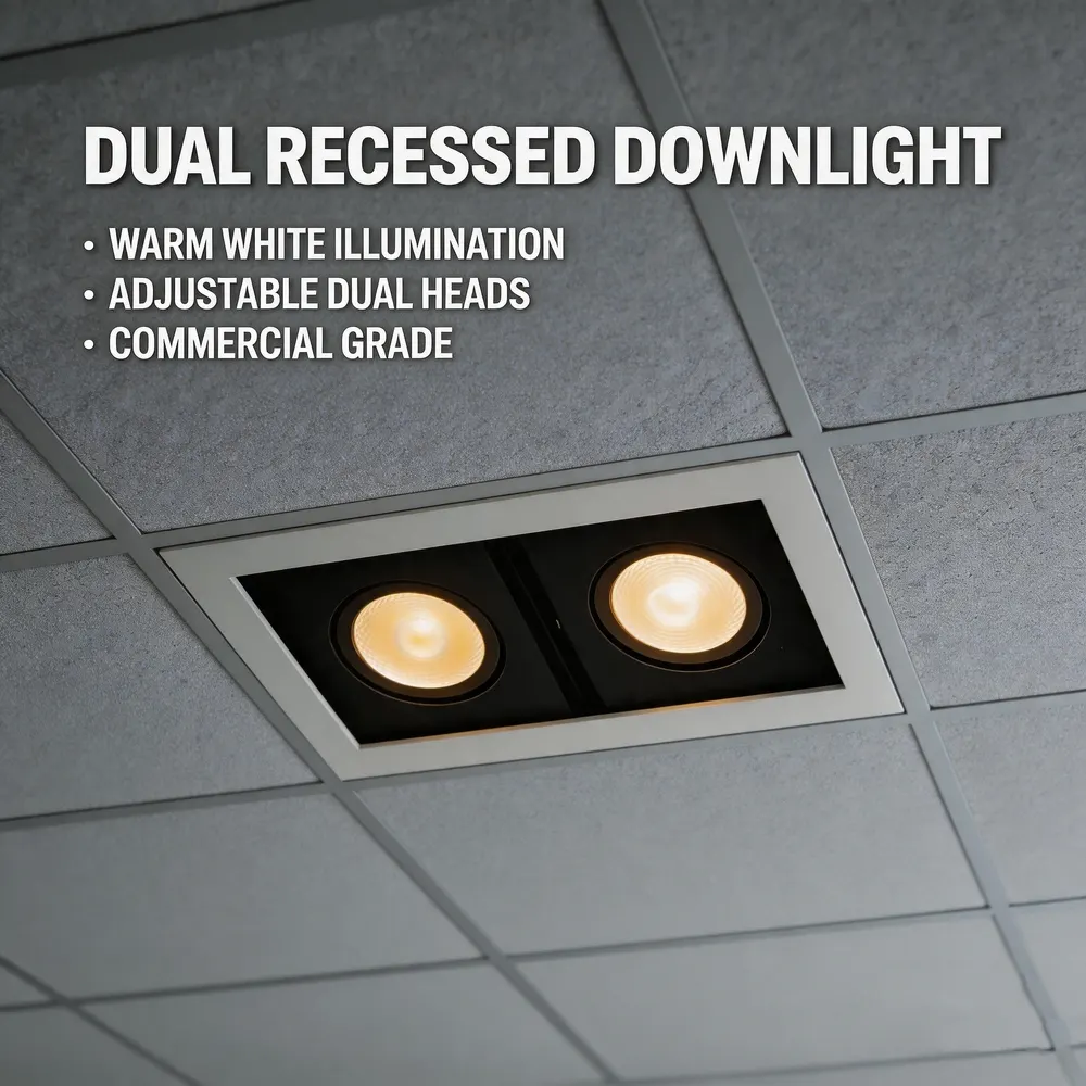 Adjustable Recessed Square LED Grille Spotlight 9-30W product sample