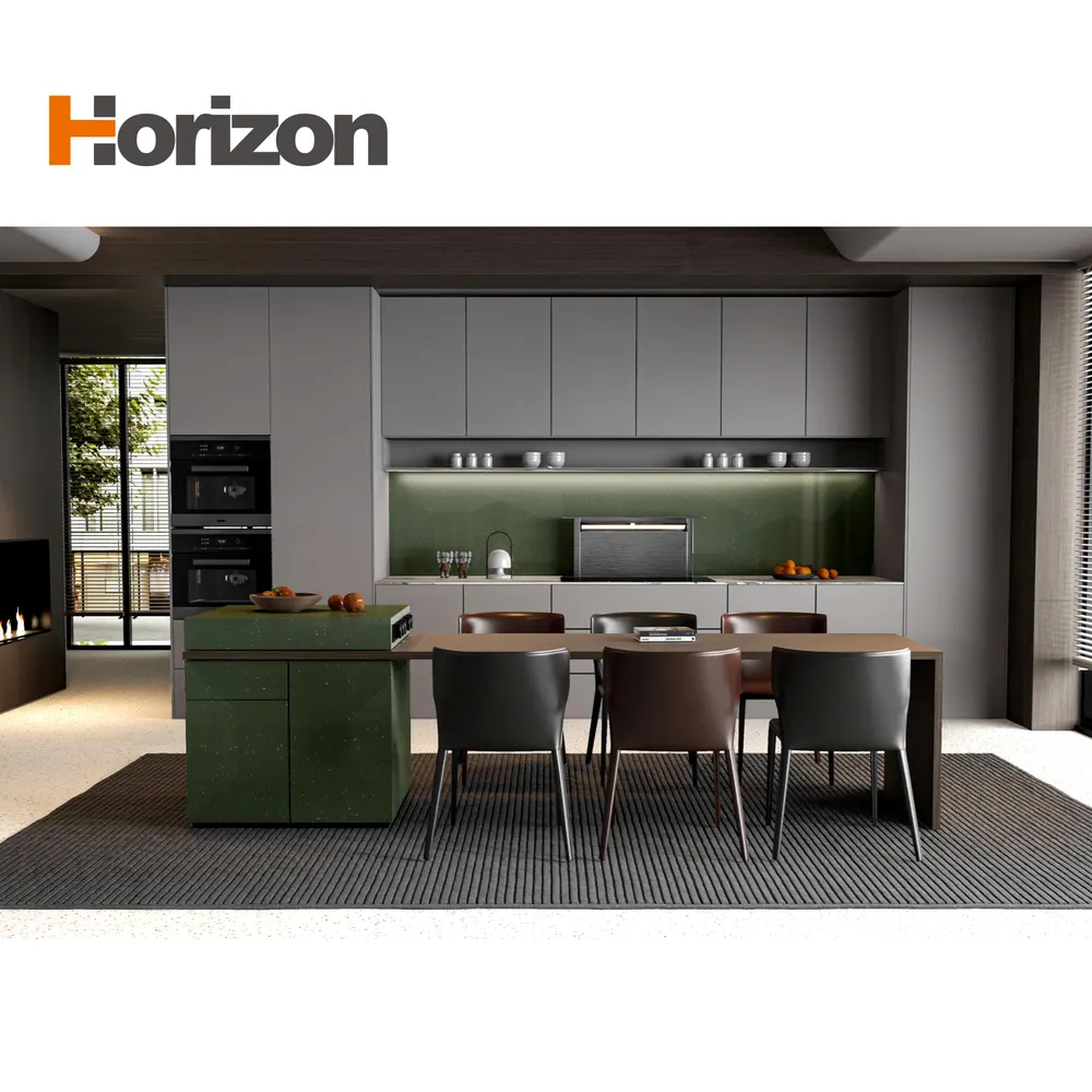 Jade-Look Engineered Quartz Kitchen Countertop